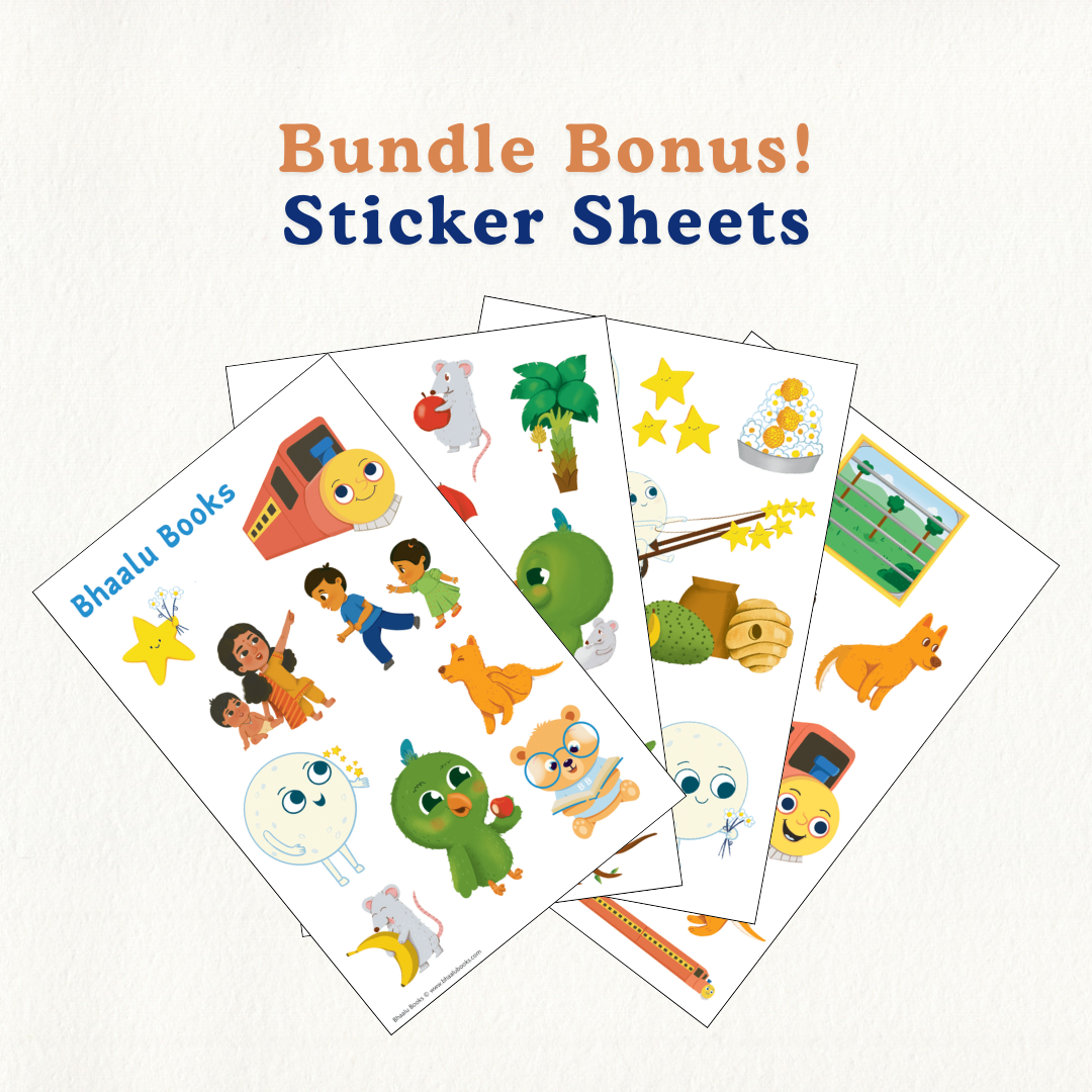 6-in-1 Telugu Learning Gift Bundle (4 Board Books, Flashcards, Magnets)