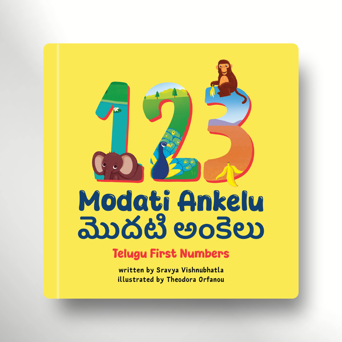 123 Modati Ankelu Telugu first numbers board book, counting 1 to 10