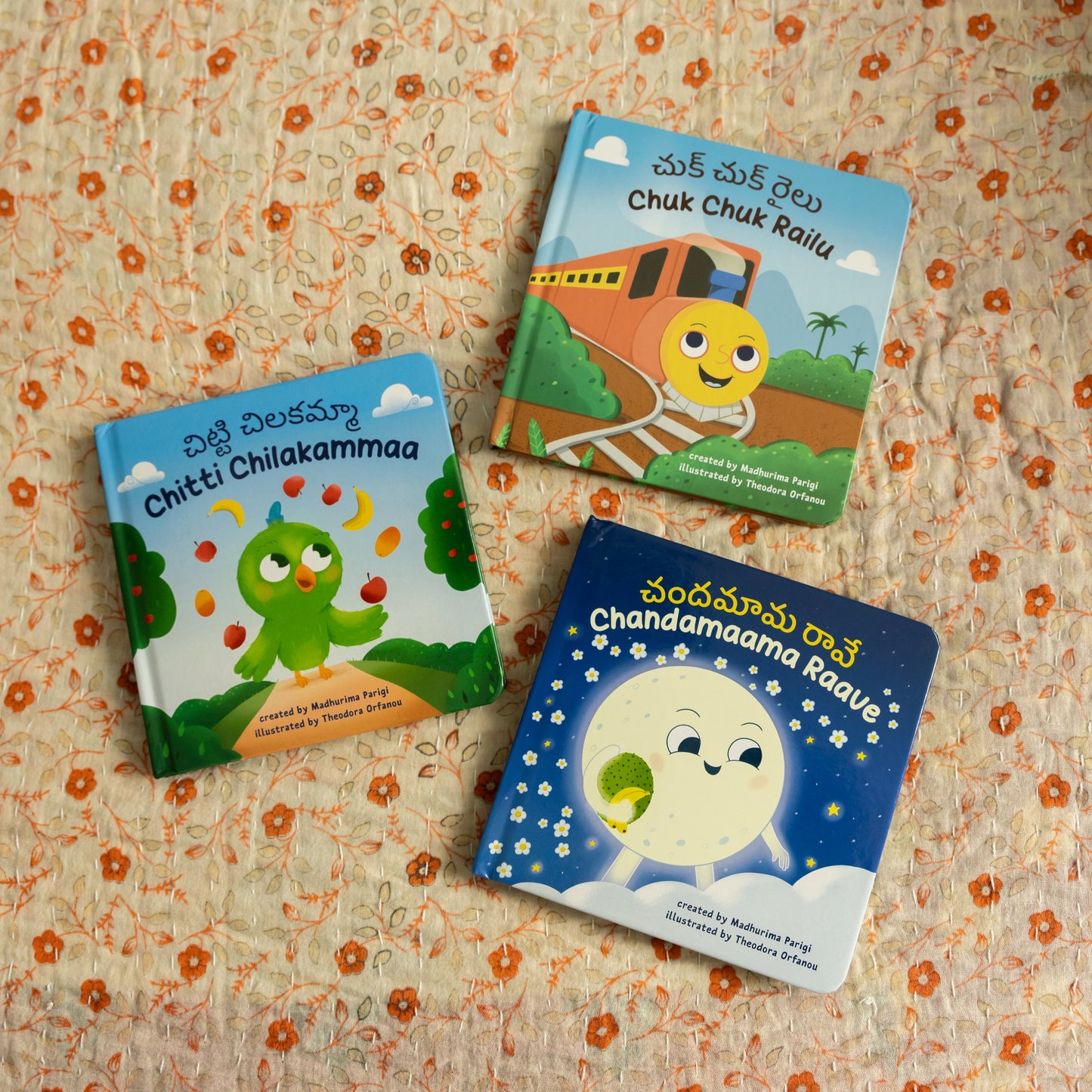3-in-1 Telugu Nursery Rhyme Board Books Set (3 Board Books)