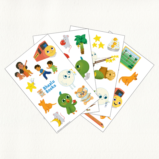 Nursery Rhymes Sticker Sheets for Kids (4 sheets)